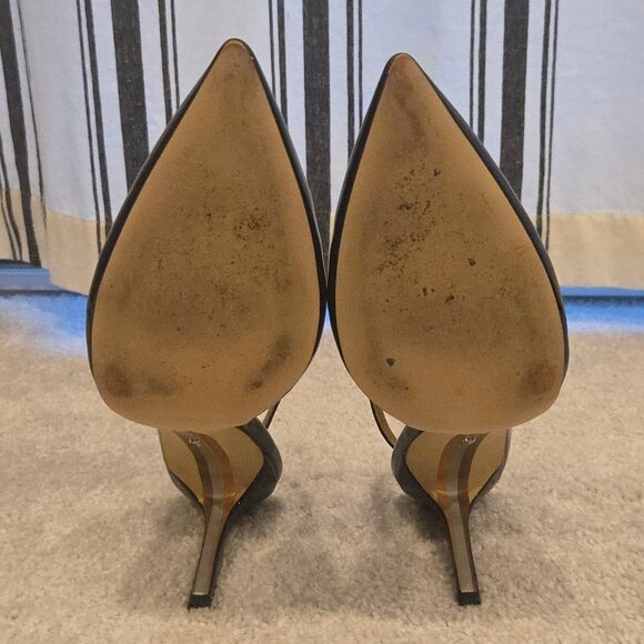 Sam Edelman Hazel Sling Black Patent Slingback Pumps 13 - Picture 7 of 7